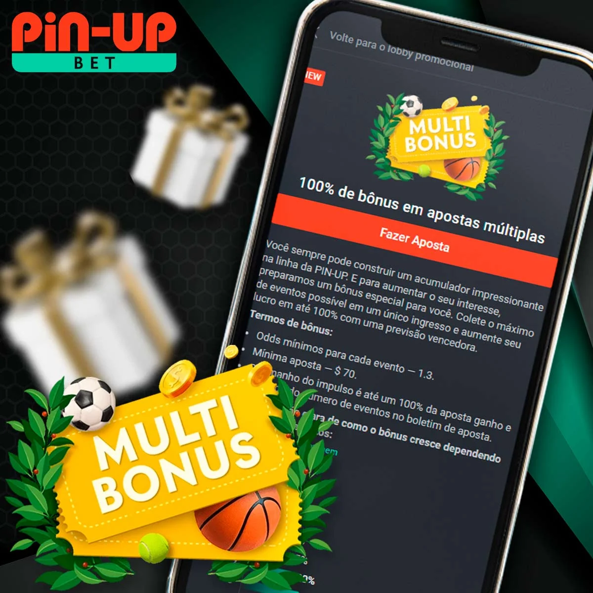 100% en apuestas múltiples en la aplicación Pin Up