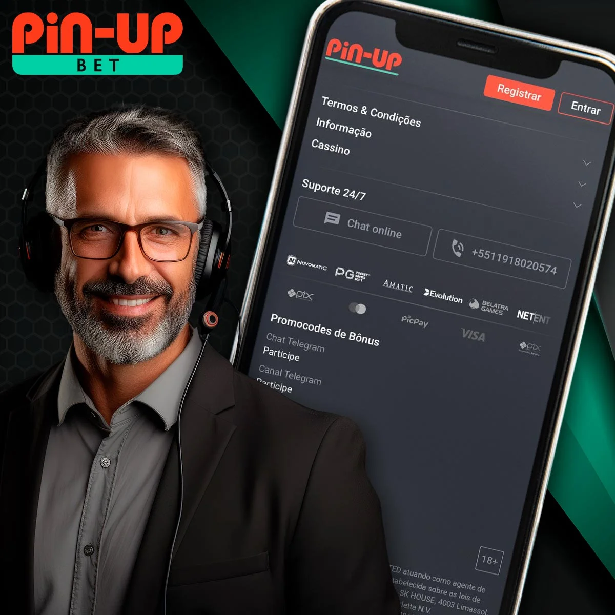 Excelente apoyo para la aplicación de apuestas móviles Pin Up en Chile